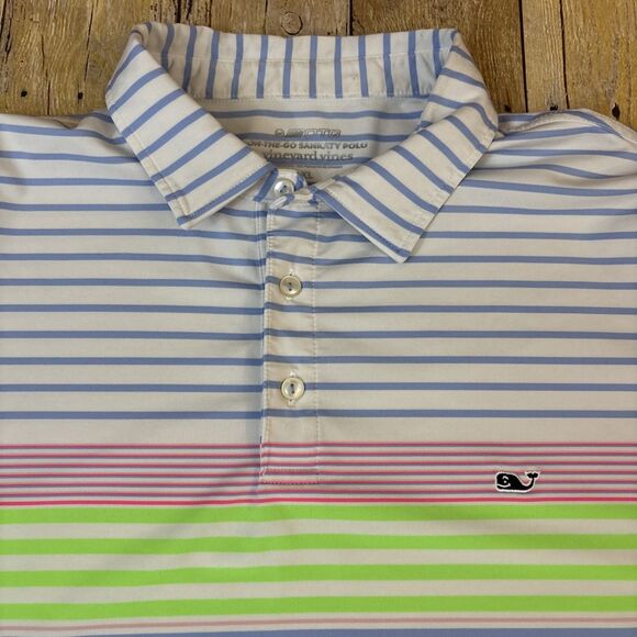 Vineyard Vines Performance On The Go Sankaty Polo Shirt XL - Picture 8 of 14